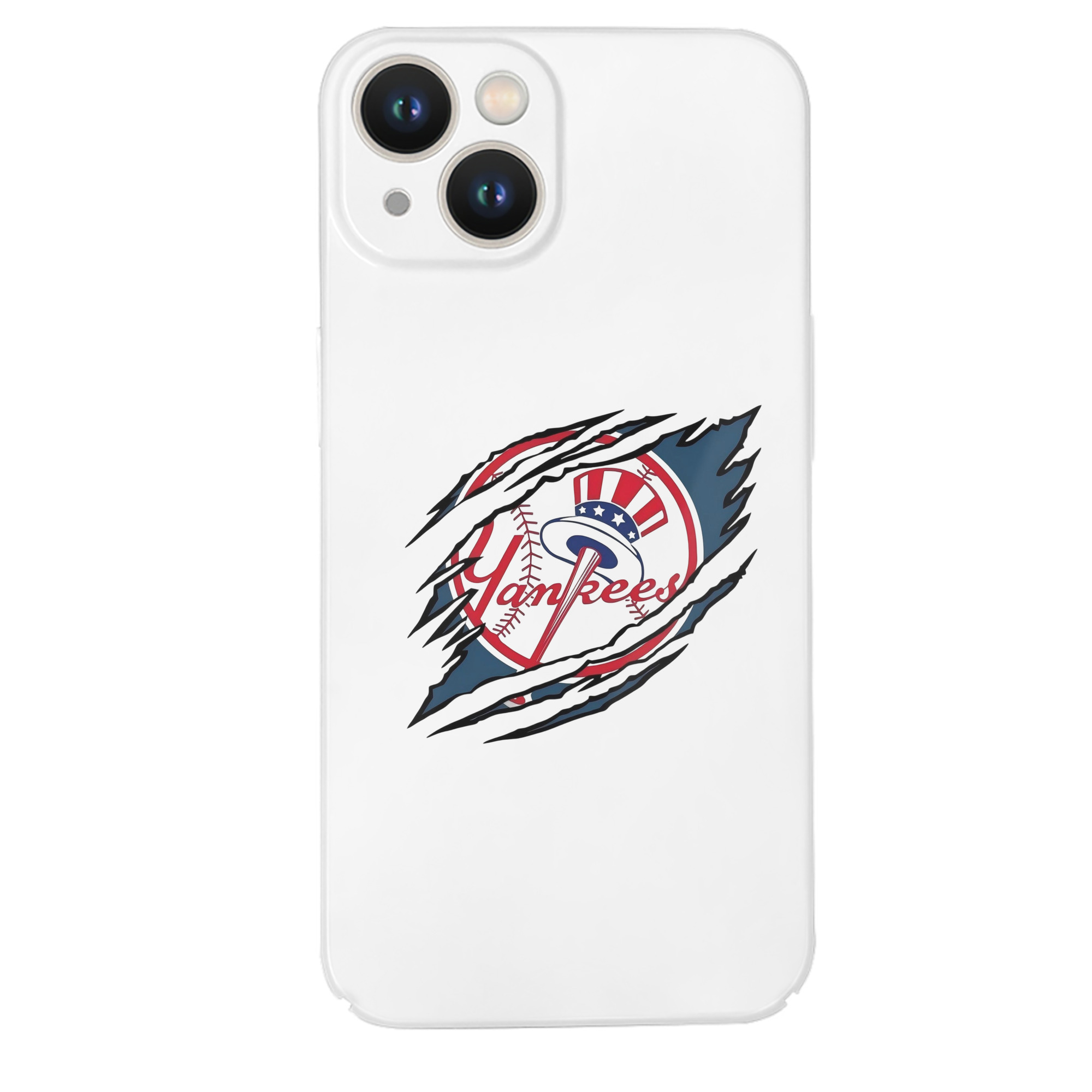 New York Yankees Claw Logo IPhone 14 Series Full-Cover Hard Case – Shockproof With Raised Camera Protection – Precise Cutouts, Wireless Charging Compatible – Durable, Anti-Yellowing, Easy To Clean